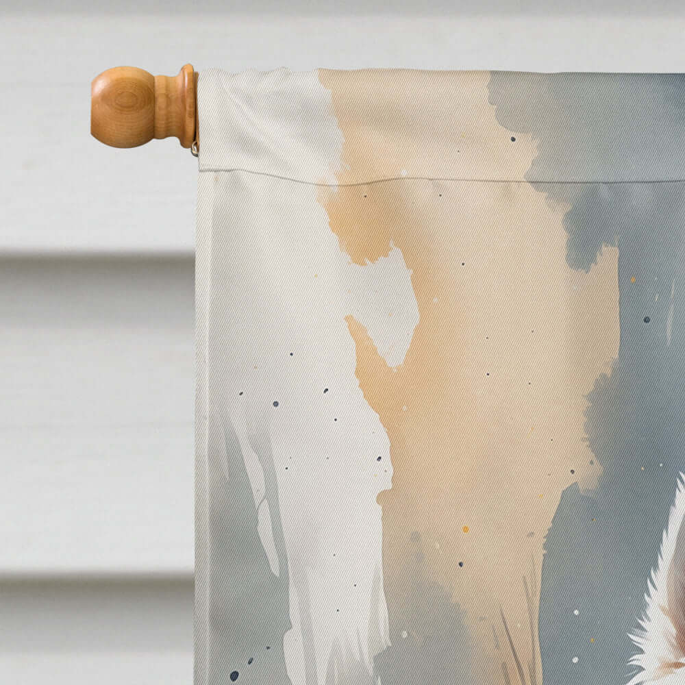 Samoyed Puppy Halloween House Flag