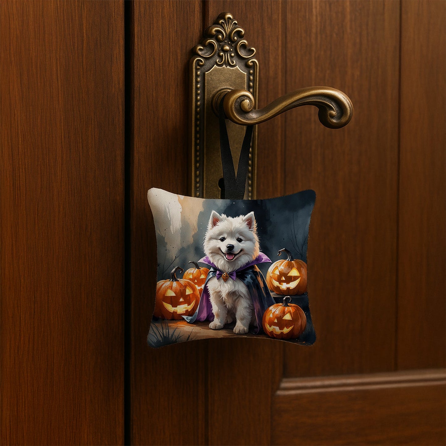 Samoyed Puppy Halloween Mini Hanging Pillow Ornament 3.5 × 3.5