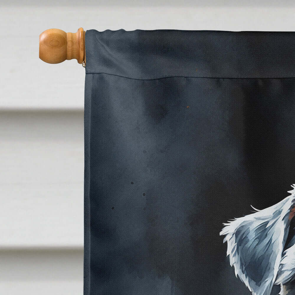 Schnauzer Puppy Halloween House Flag