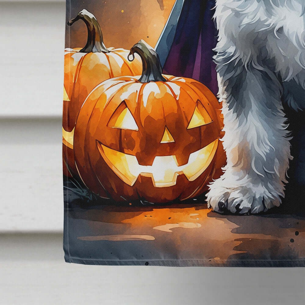 Schnauzer Puppy Halloween House Flag