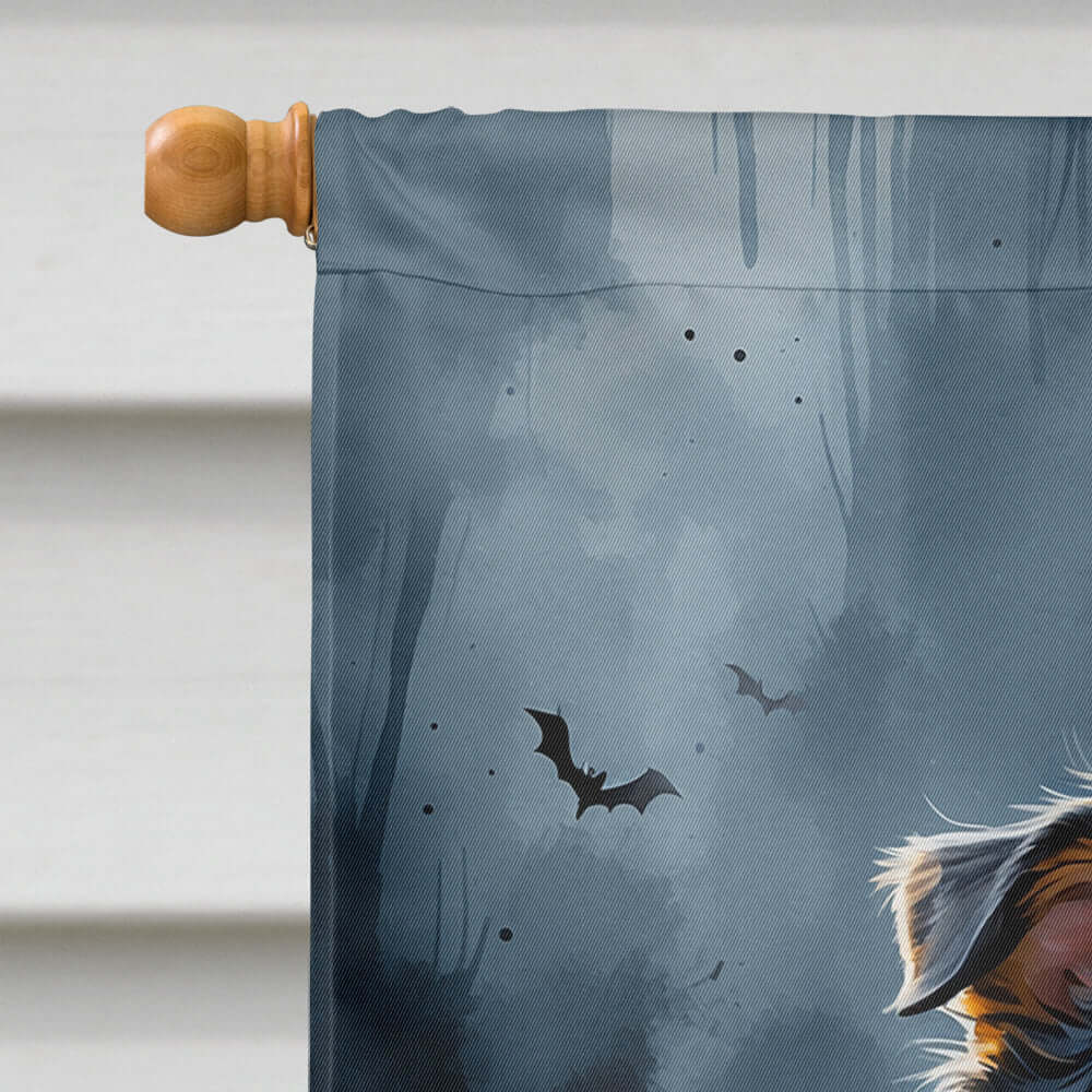 Sheltie Puppy Halloween House Flag