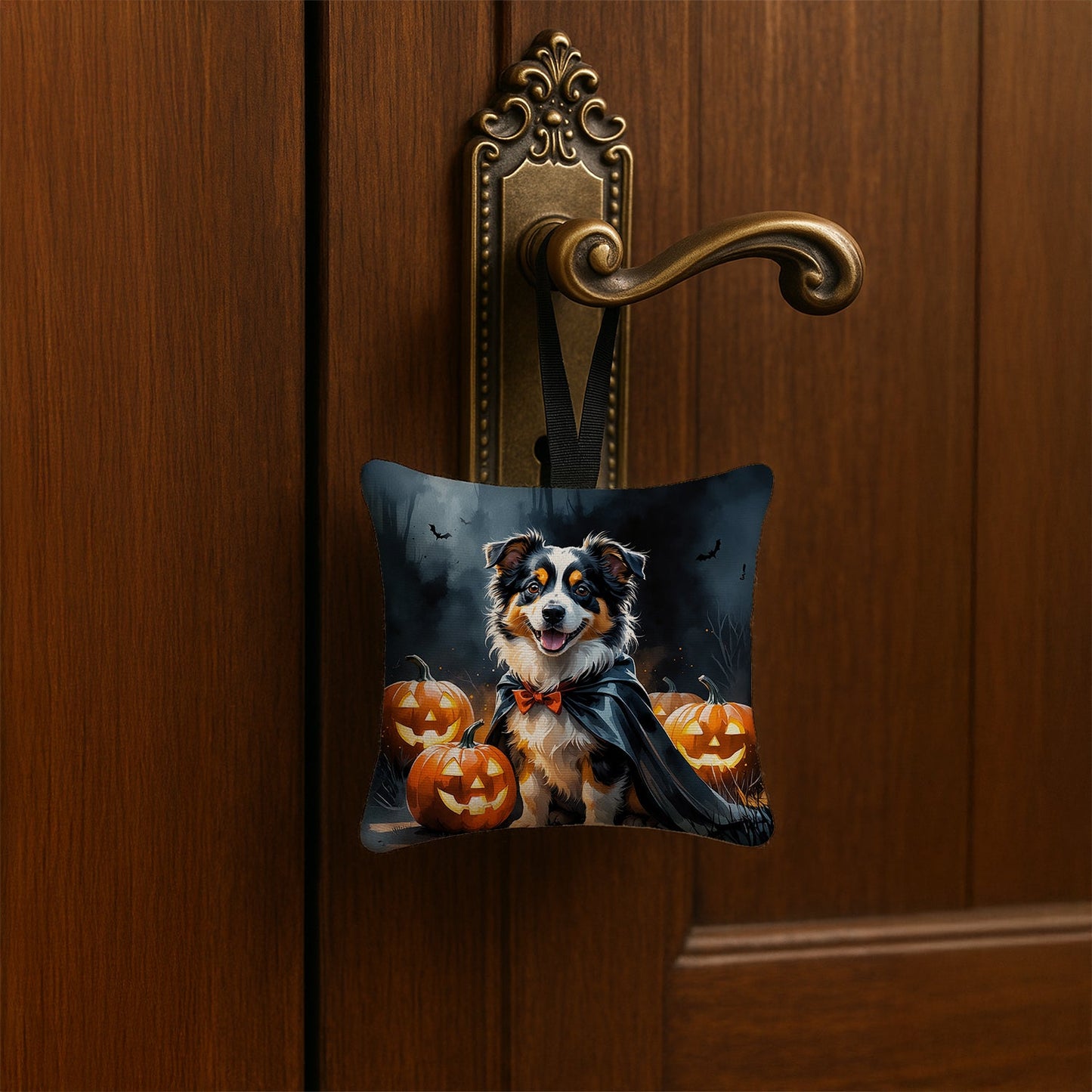 Sheltie Puppy Halloween Mini Hanging Pillow Ornament 3.5 × 3.5