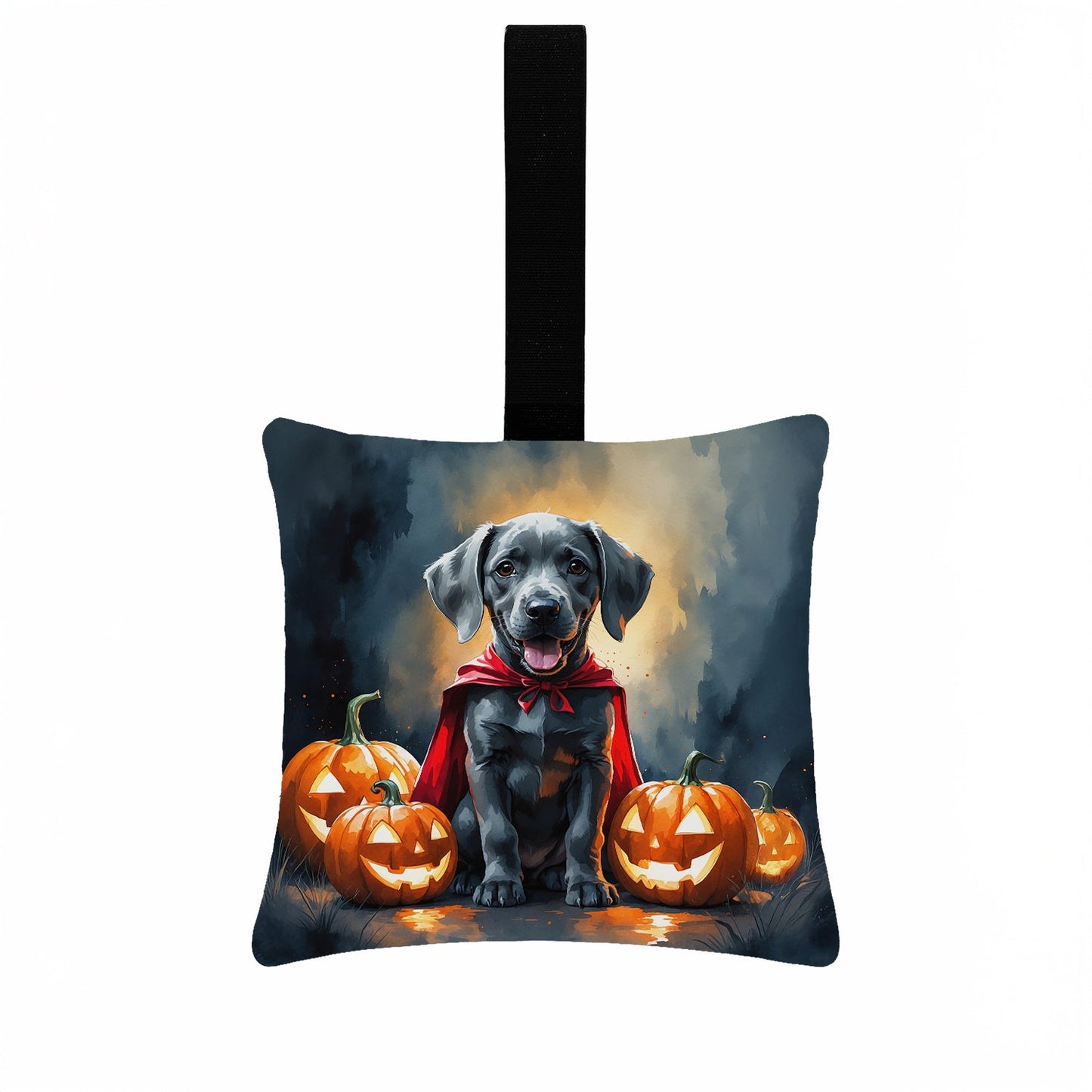 Weimaraner Puppy Halloween Mini Hanging Pillow Ornament 3.5 × 3.5