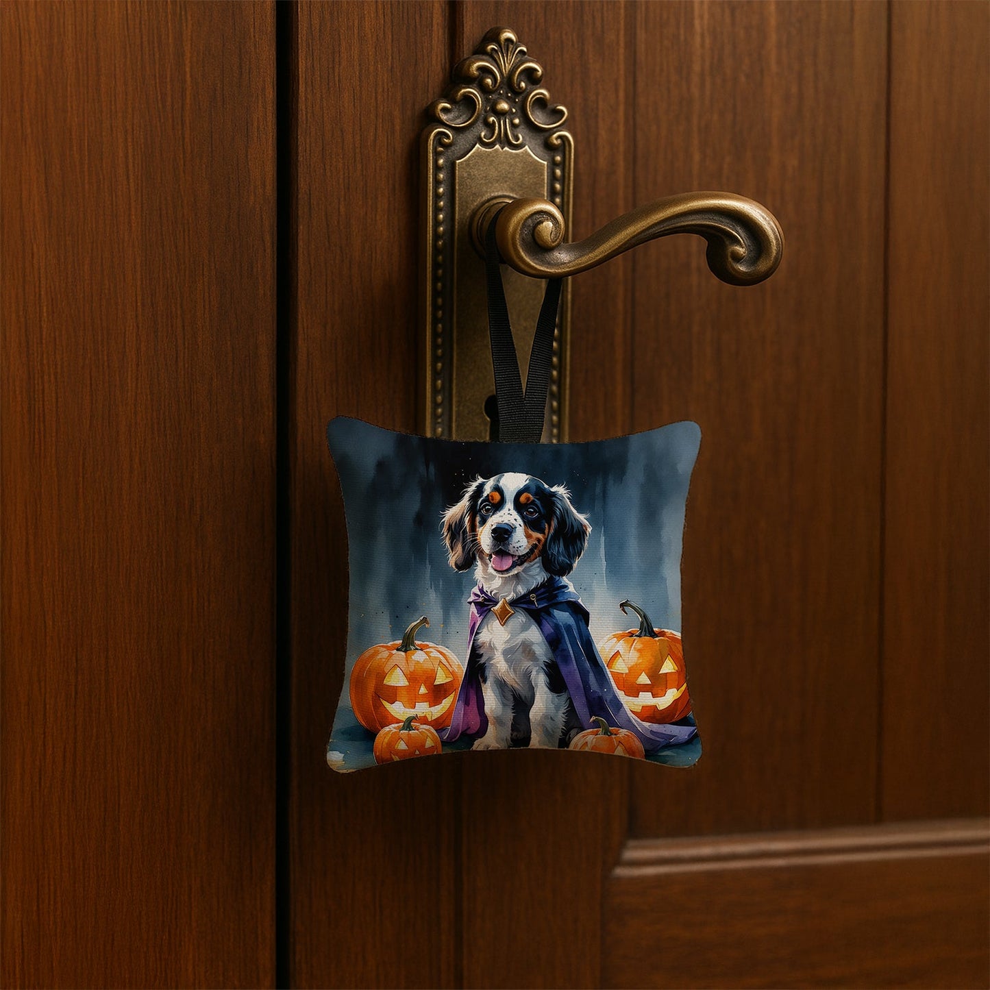 Welsh Springer Spaniel Puppy Halloween Mini Hanging Pillow Ornament 3.5 × 3.5