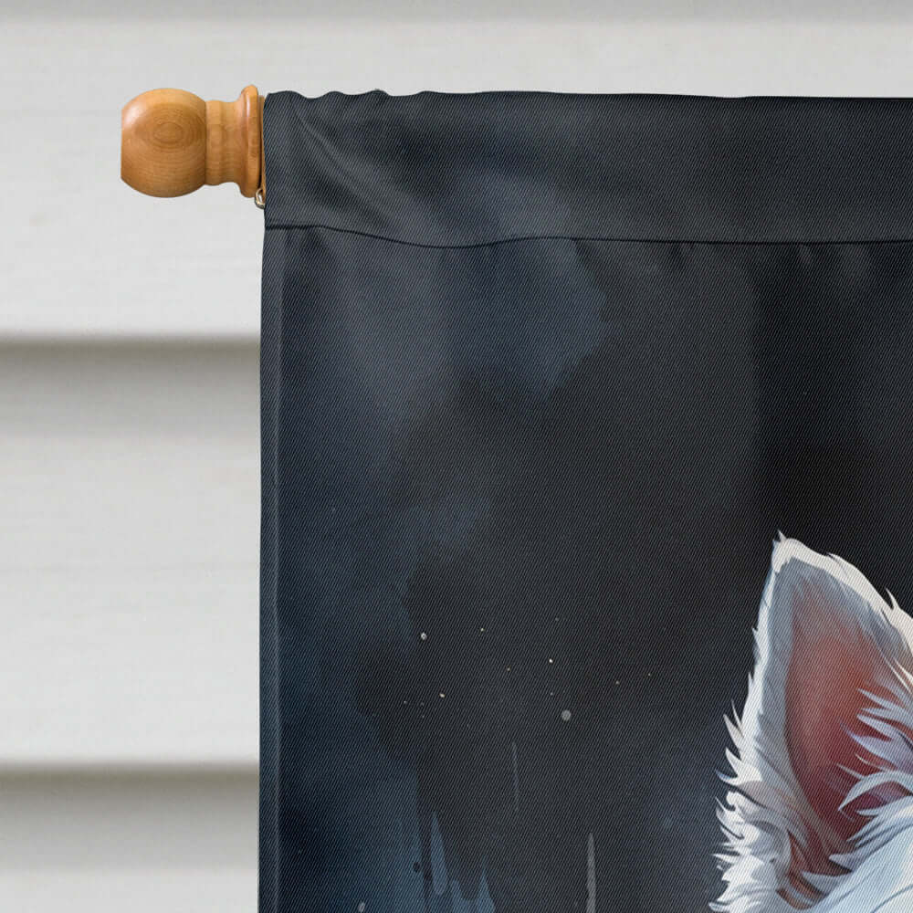 Westie Spaniel Puppy Halloween House Flag