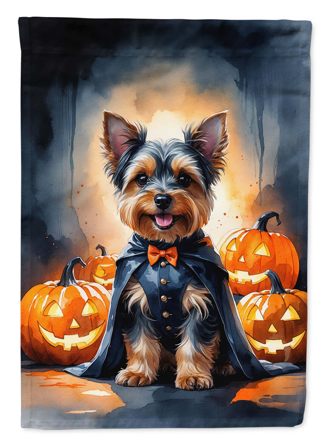 Yorkshire Terrier Yorkie Puppy Halloween House Flag
