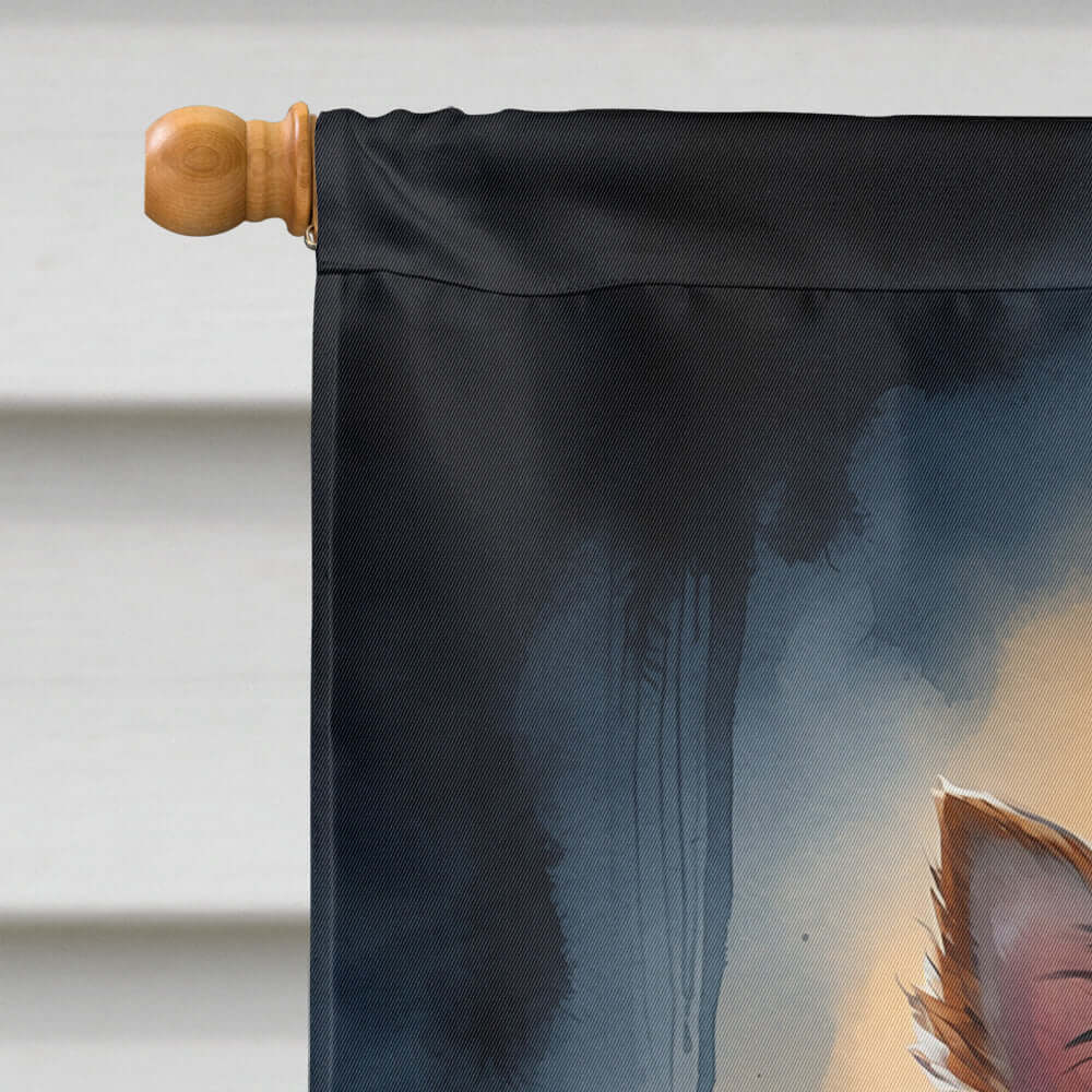 Yorkshire Terrier Yorkie Puppy Halloween House Flag