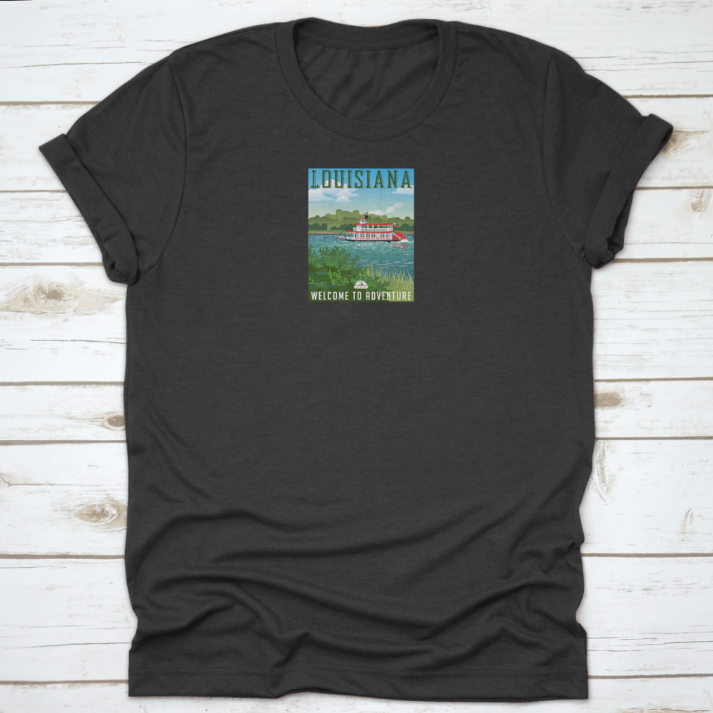 Vector Illustration Of Louisiana Travel Vacation Poster With Paddle