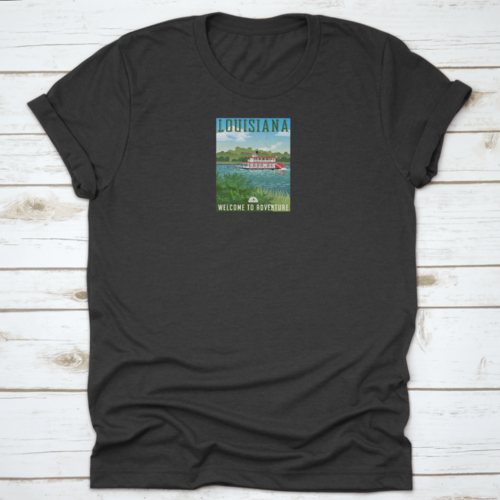 Vector Illustration Of Louisiana Travel Vacation Poster With Paddle