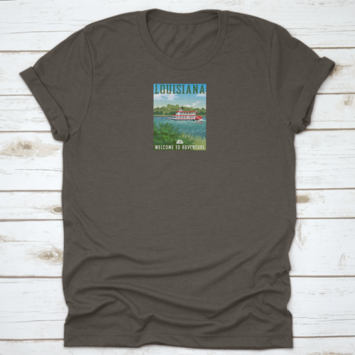 Vector Illustration Of Louisiana Travel Vacation Poster With Paddle