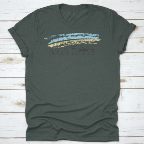New Orleans, Louisiana Skyline Vector Illustration And Typography
