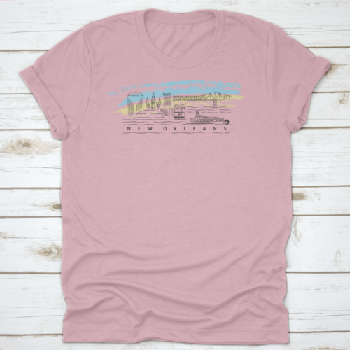 New Orleans, Louisiana Skyline Vector Illustration And Typography