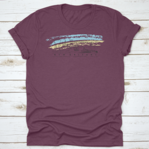 New Orleans, Louisiana Skyline Vector Illustration And Typography