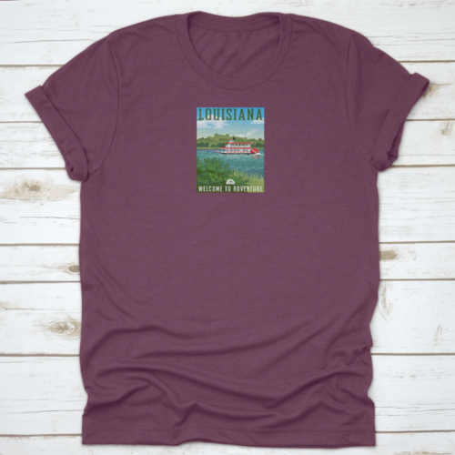 Vector Illustration Of Louisiana Travel Vacation Poster With Paddle