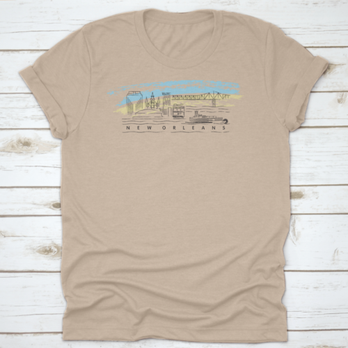 New Orleans, Louisiana Skyline Vector Illustration And Typography