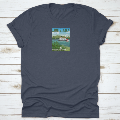 Vector Illustration Of Louisiana Travel Vacation Poster With Paddle