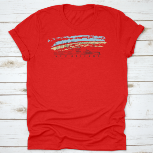 New Orleans, Louisiana Skyline Vector Illustration And Typography