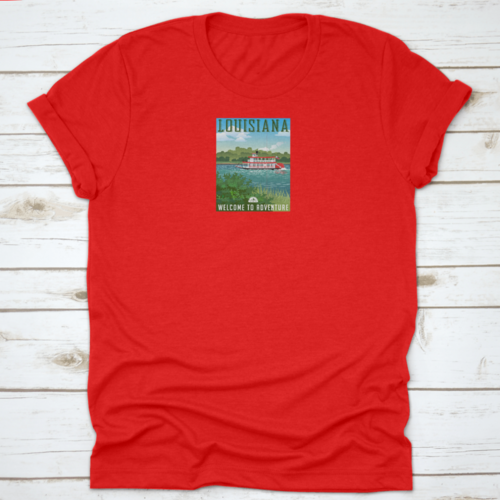 Vector Illustration Of Louisiana Travel Vacation Poster With Paddle