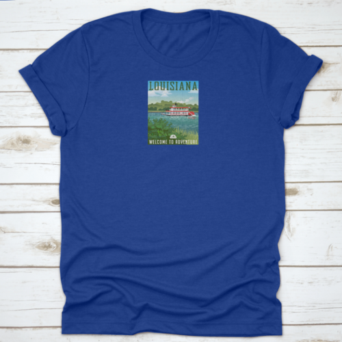 Vector Illustration Of Louisiana Travel Vacation Poster With Paddle