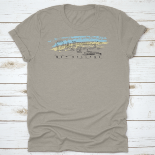 New Orleans, Louisiana Skyline Vector Illustration And Typography