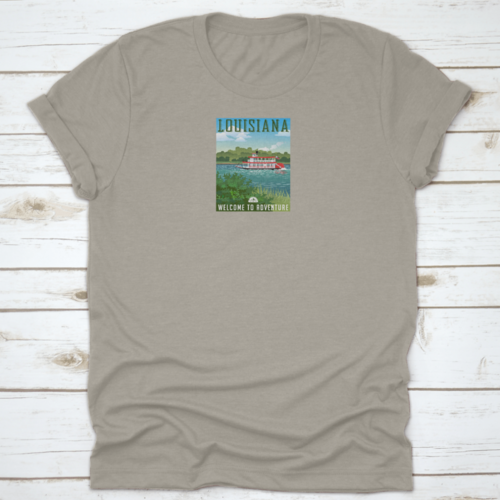 Vector Illustration Of Louisiana Travel Vacation Poster With Paddle