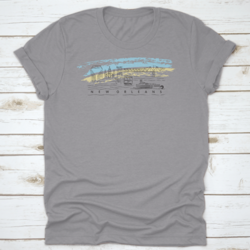 New Orleans, Louisiana Skyline Vector Illustration And Typography
