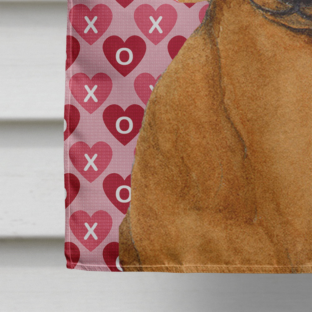 Dachshund Hearts Love Valentine's Day Flag Canvas House Size