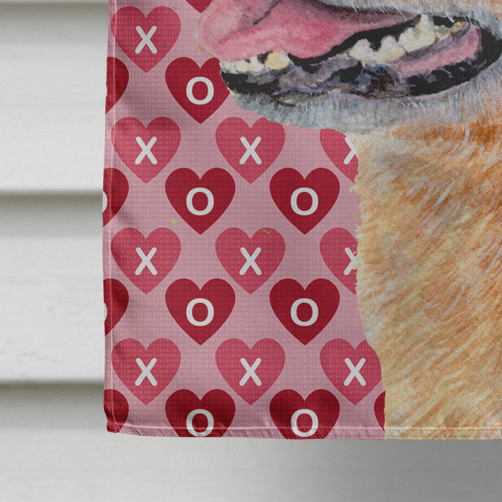 Australian Cattle Dog Hearts Love and Valentine's Day Flag Canvas House Size
