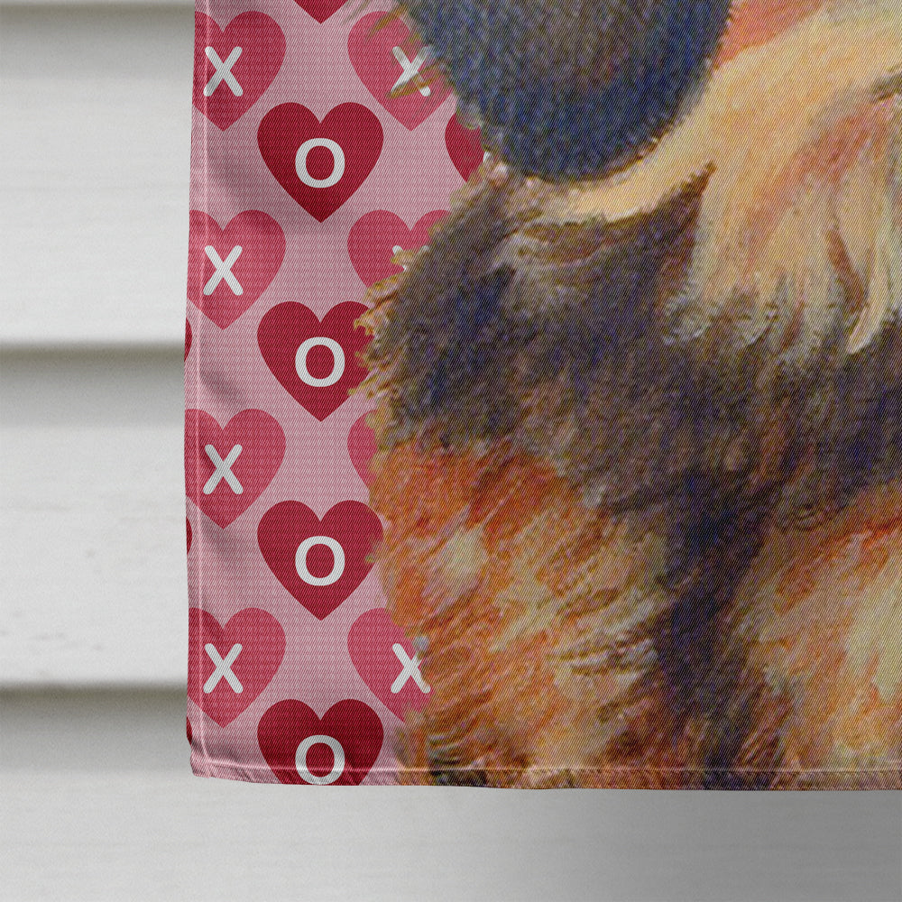 Dachshund Hearts Love Valentine's Day Flag Canvas House Size