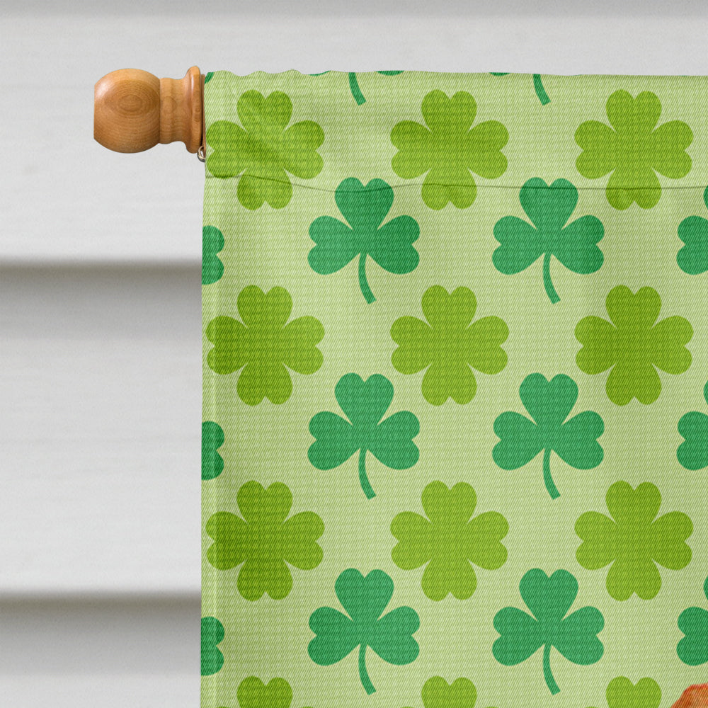 Dachshund St. Patrick's Day Shamrock Portrait Flag Canvas House Size