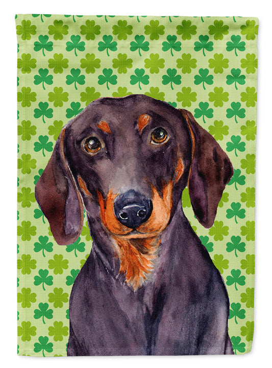 Dachshund St. Patrick's Day Shamrock Portrait Flag Canvas House Size