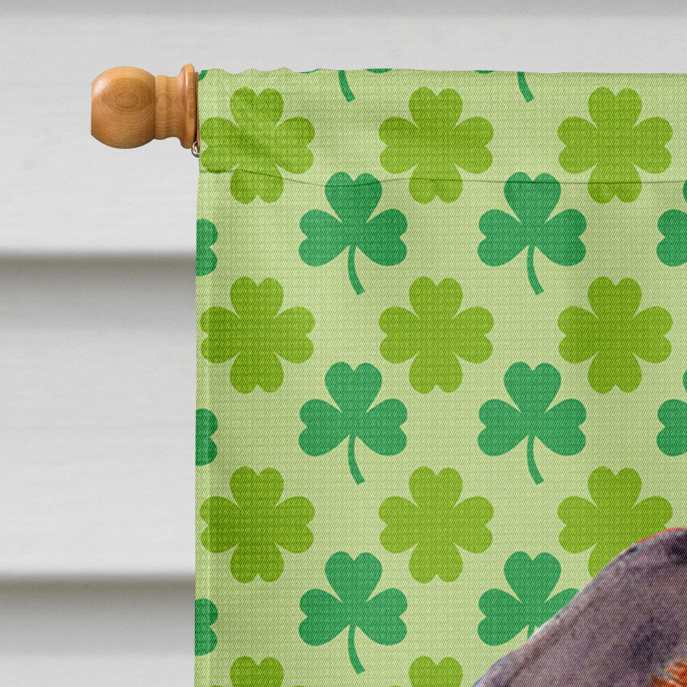 Dachshund St. Patrick's Day Shamrock Portrait Flag Canvas House Size