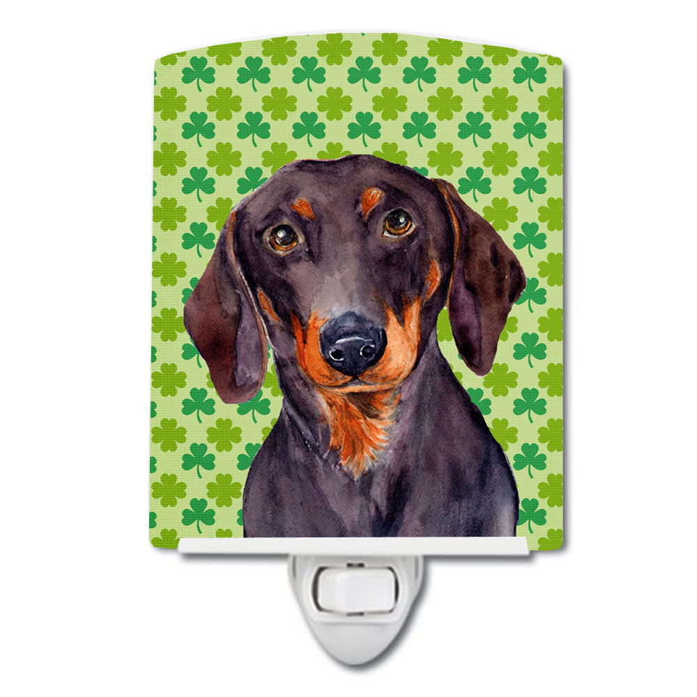 Dachshund St. Patrick's Day Shamrock Portrait Ceramic Night Light LH9178CNL