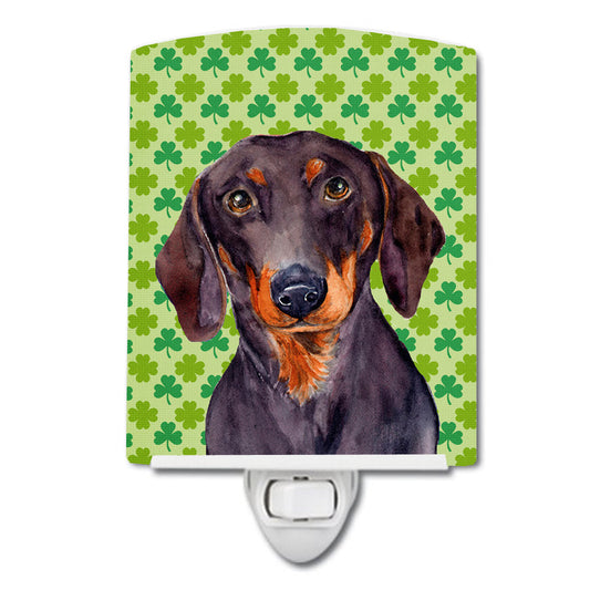 Dachshund St. Patrick's Day Shamrock Portrait Ceramic Night Light LH9178CNL