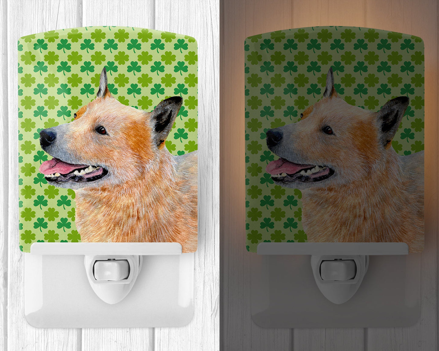 Australian Cattle Dog St. Patrick's Day Shamrock Ceramic Night Light LH9182CNL