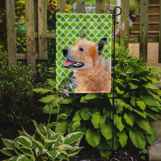 Australian Cattle Dog St. Patrick's Day Shamrock Garden Flag – Decorative Outdoor Yard Flag