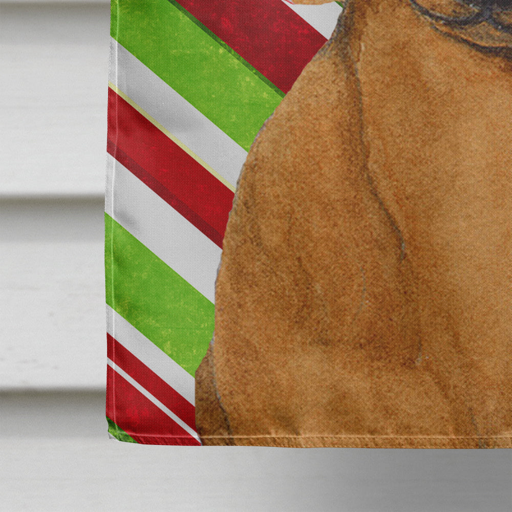 Dachshund Candy Cane Holiday Christmas Flag Canvas House Size