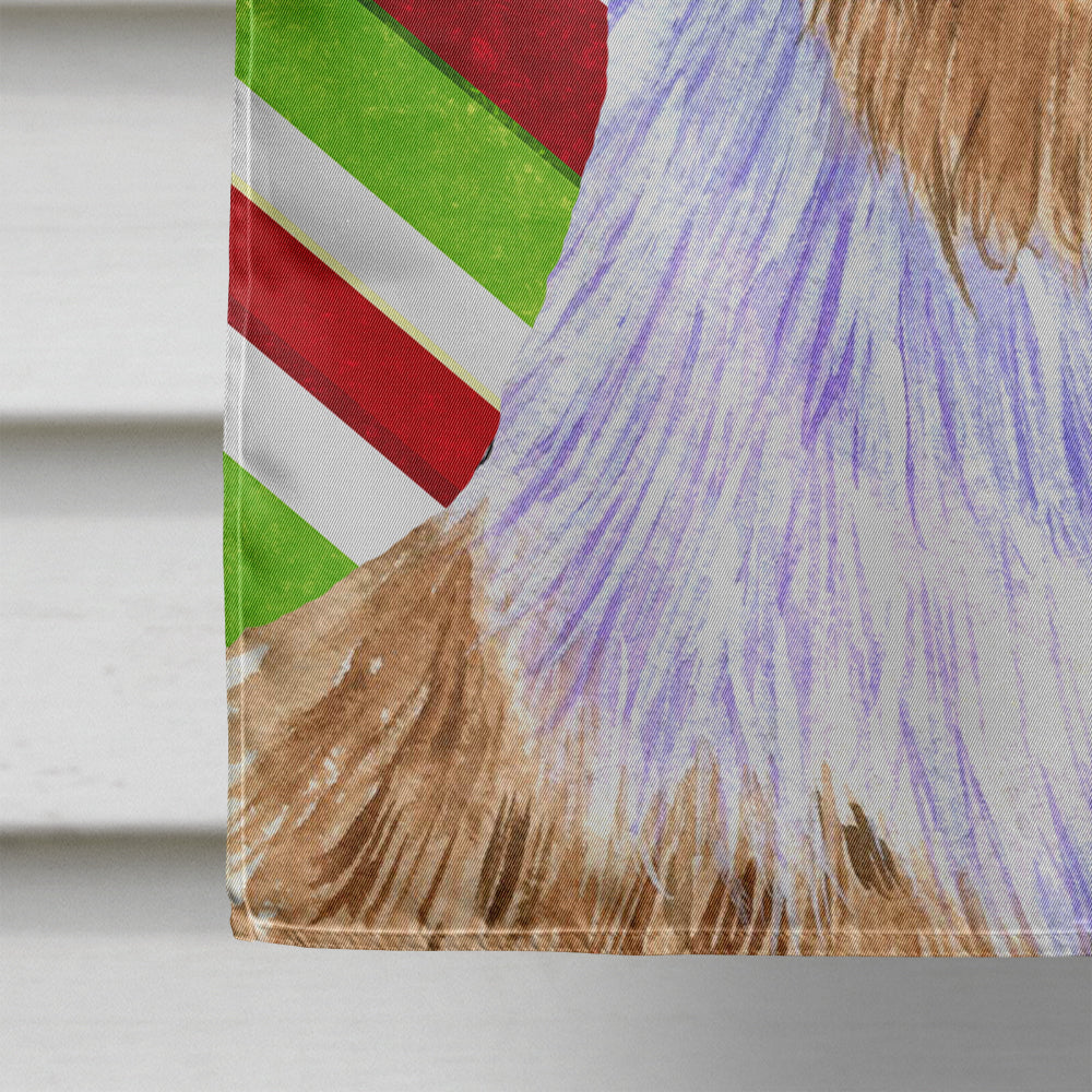 Australian Shepherd Candy Cane Holiday Christmas Flag Canvas House Size