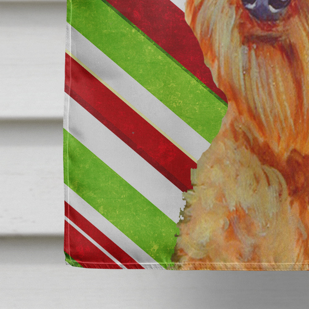 Airedale Candy Cane Holiday Christmas Flag Canvas House Size