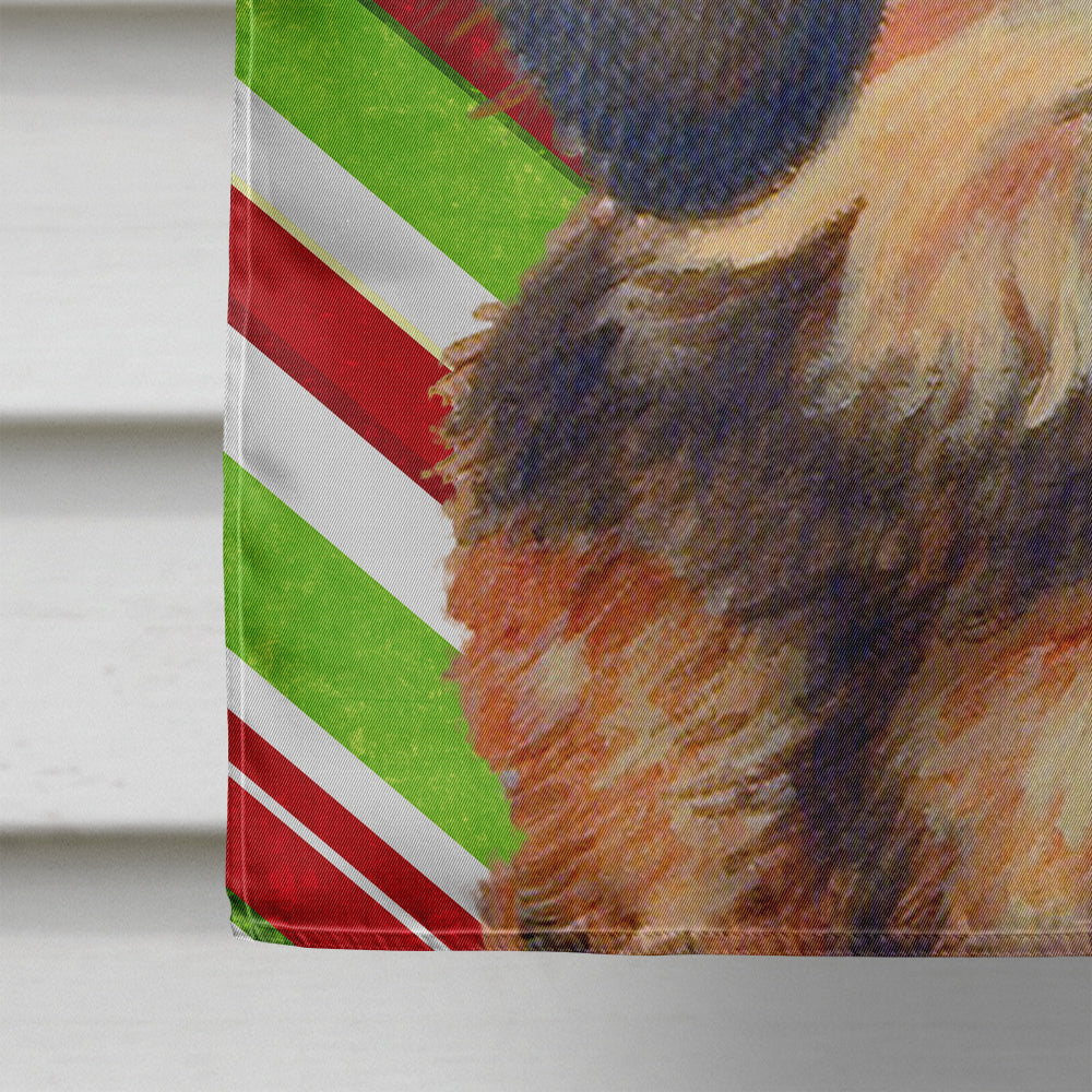 Dachshund Candy Cane Holiday Christmas Flag Canvas House Size