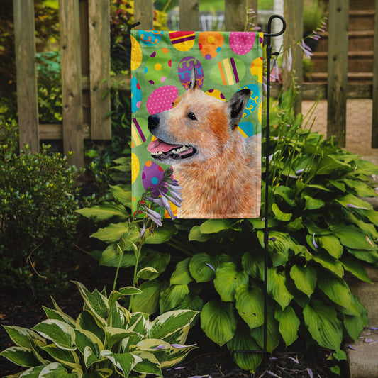 Australian Cattle Dog Easter Eggtravaganza Garden Flag - Outdoor Decorative Yard Flag
