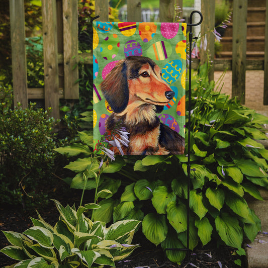 Dachshund Easter Eggtravaganza Garden Flag - Outdoor Decorative Yard Flag
