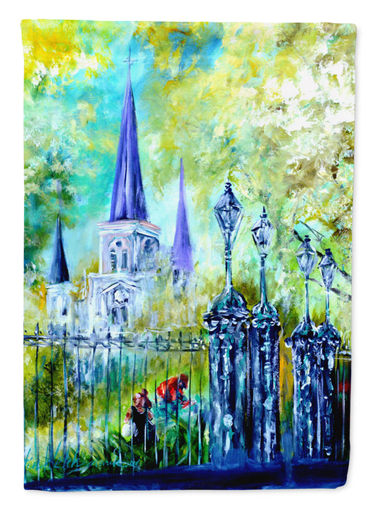 Across the Square St Louis Cathedral Garden Flag – Decorative Outdoor Yard Flag MW1183GF