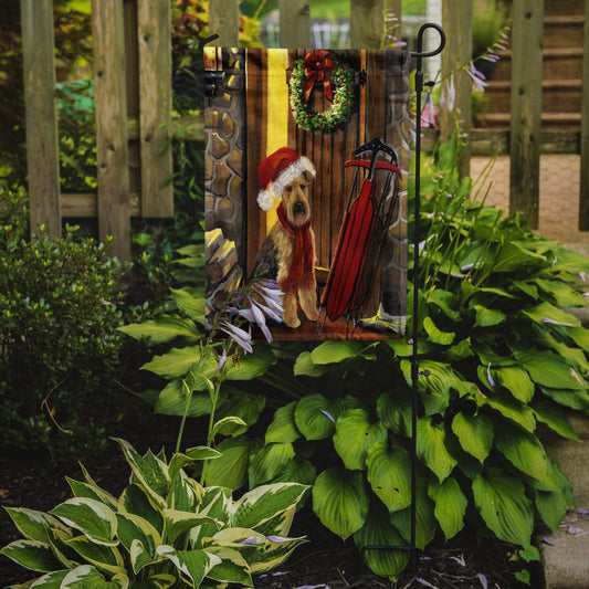 Airedale Welcome Home Christmas Garden Flag – Decorative Outdoor Yard Flag PPP3007GF