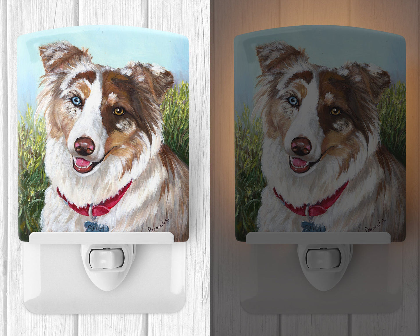 Australian Shepherd Scarlet Ceramic Night Light PPP3009CNL