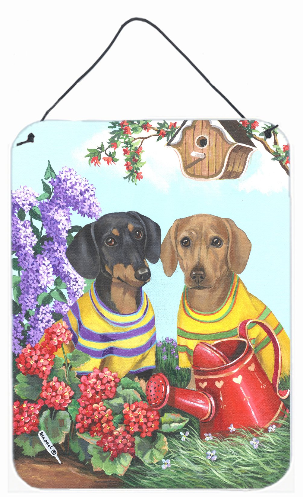 Dachshund Blooms Wall or Door Hanging Prints PPP3080DS1216
