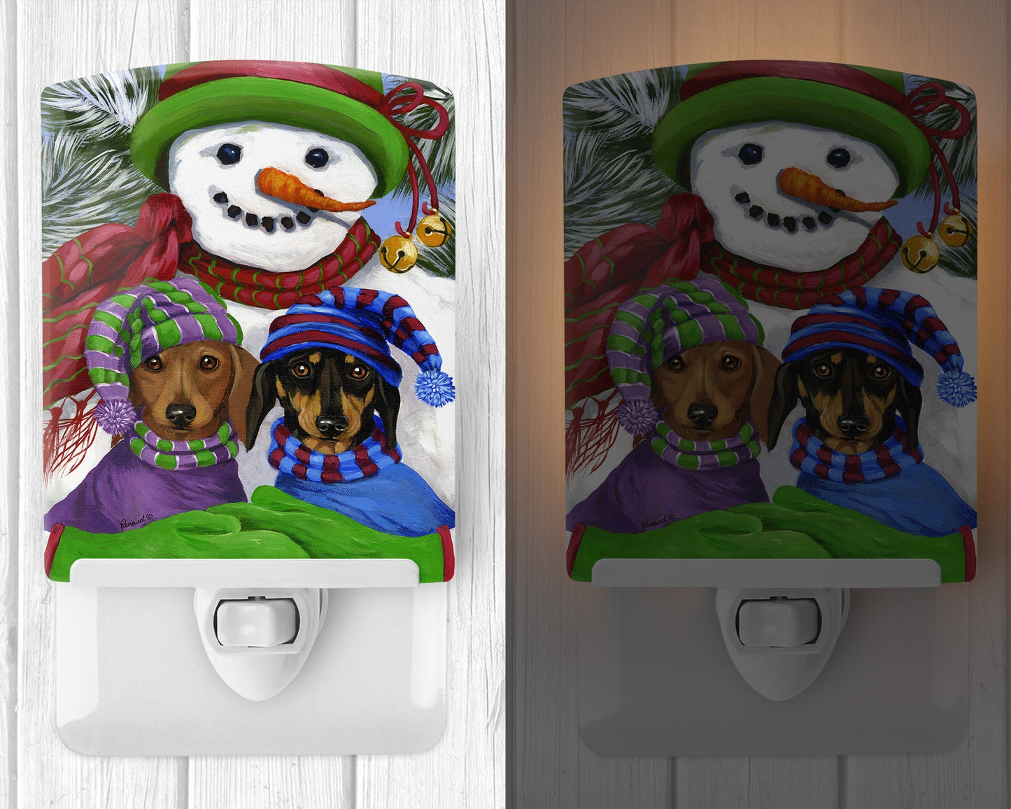 Dachshund Christmas Frosty and Company Ceramic Night Light PPP3081CNL