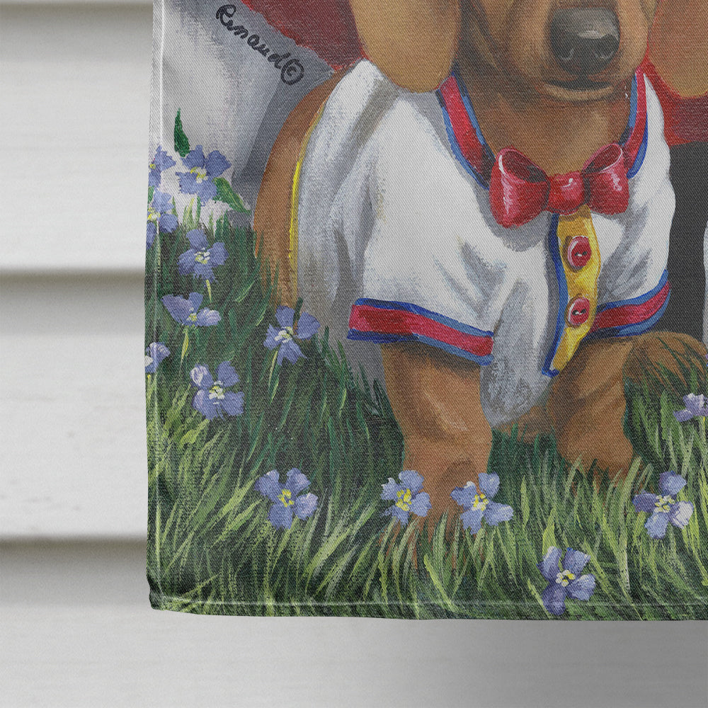 Dachshund USA Flag Canvas House Size PPP3088CHF