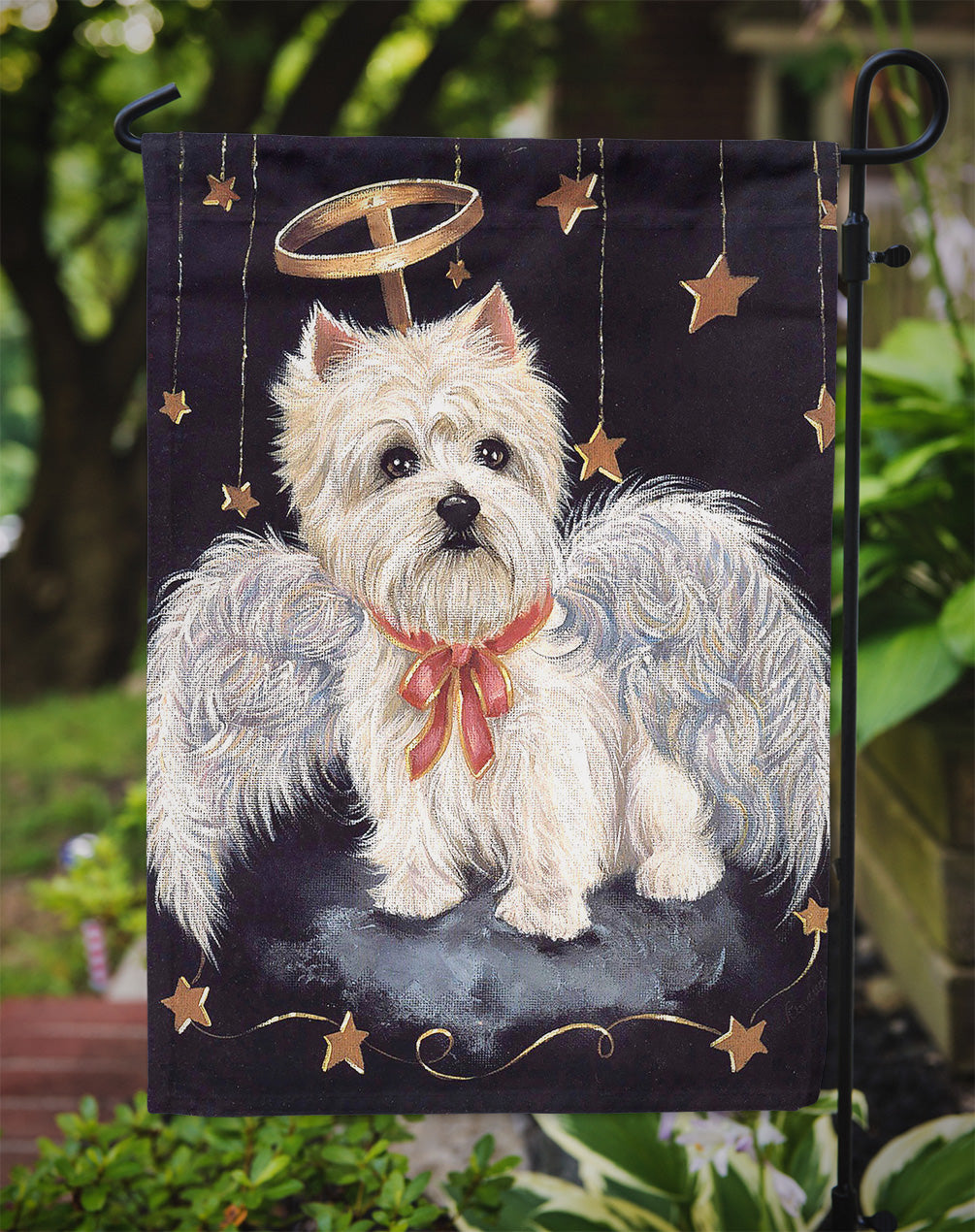 Westie Christmas Angel Garden Flag – Decorative Outdoor Yard Flag PPP3123GF