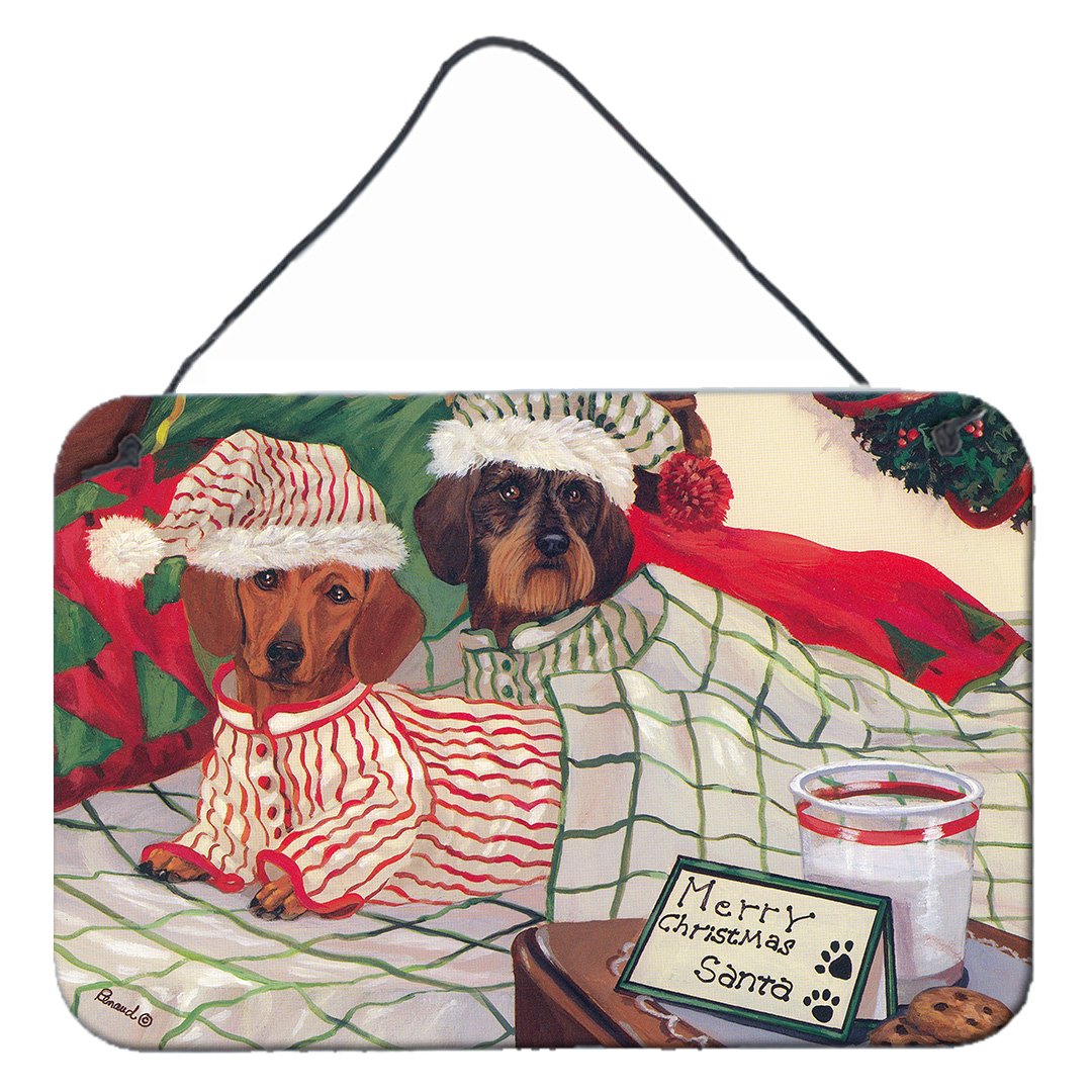 Dachshund Christmas Waiting for Santa Wall or Door Hanging Prints PPP3260DS812